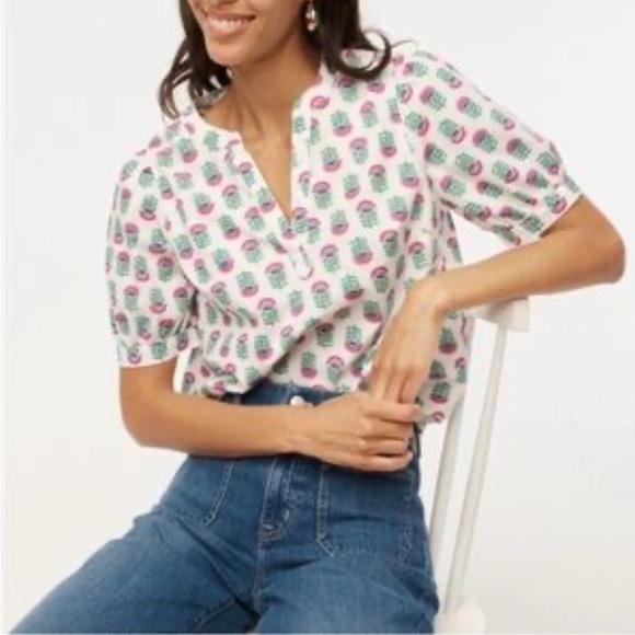 J. Crew Printed Top - Picture 2 of 5
